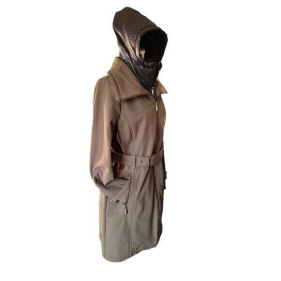 Michael Kors Soft Shell Puffer Hooded Jacket Women's Sz Medium - Picture 6 of 16